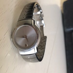 Stainless steel woman’s movado watch
